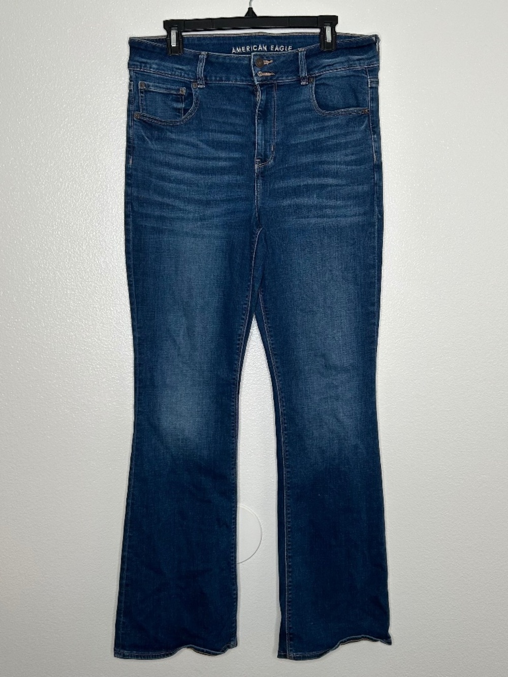 American Eagle Outfitters Womens Stretch High-Rise Artist Flare Jeans Size 14 L